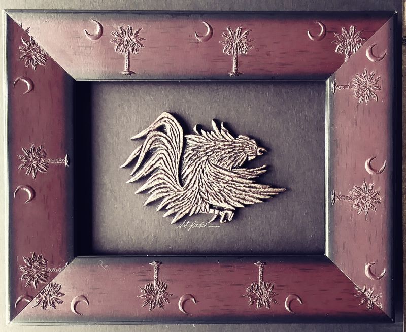 Gamecock, framed